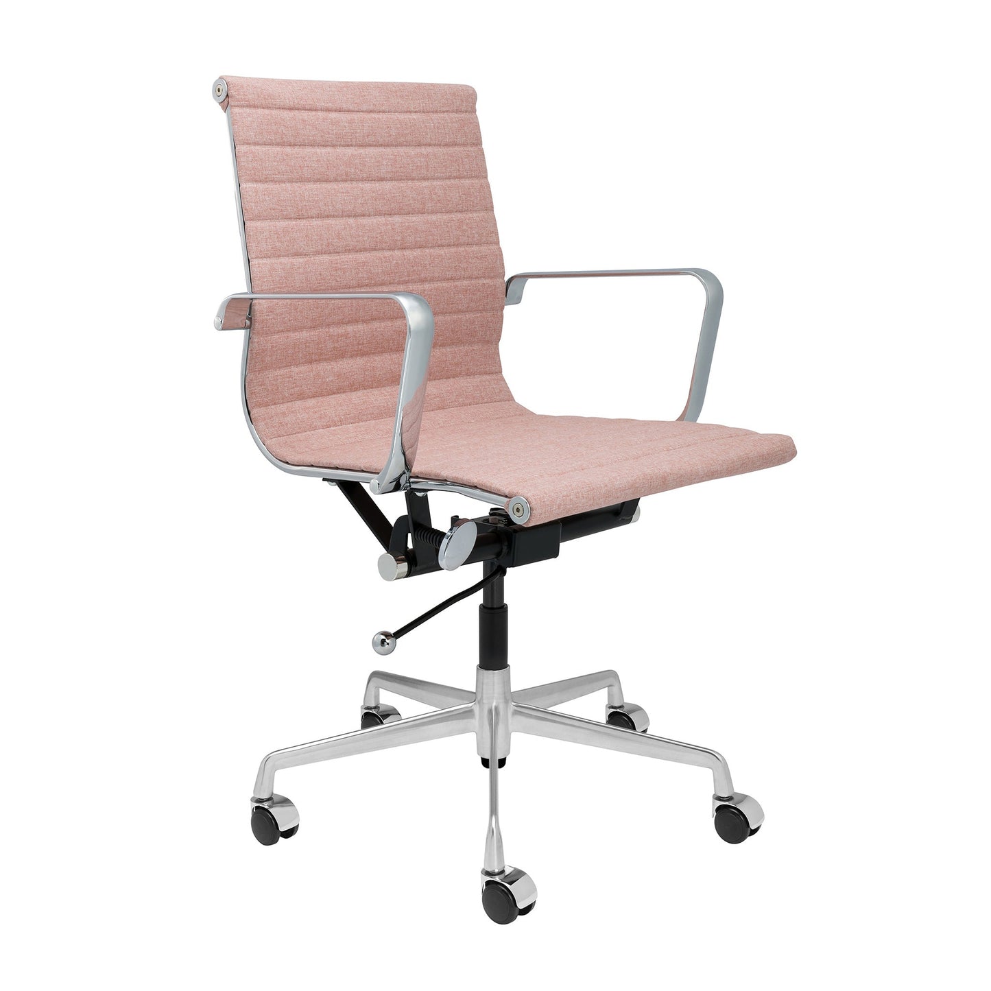 Classic SOHO Ribbed Management Chair (Coral Pink Fabric)