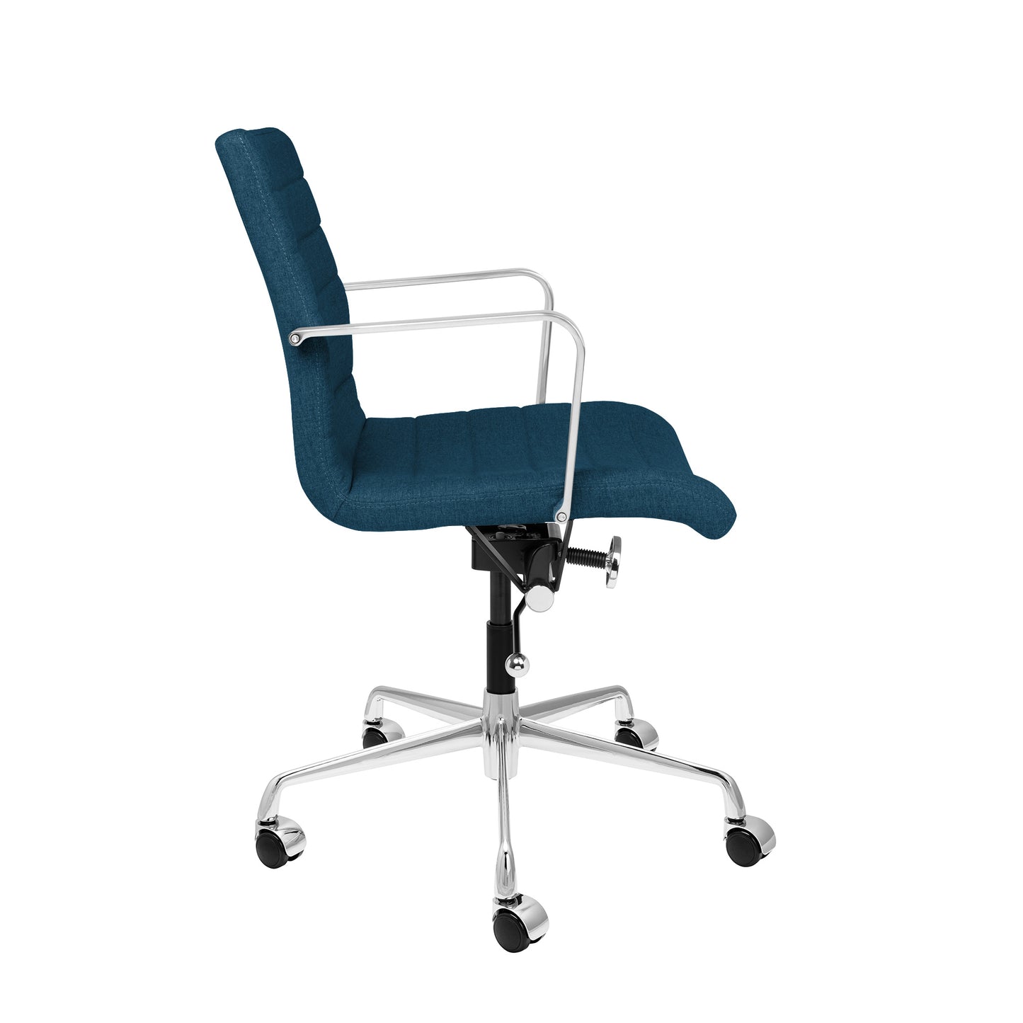 SOHO II Ribbed Management Chair (Dark Blue Fabric)