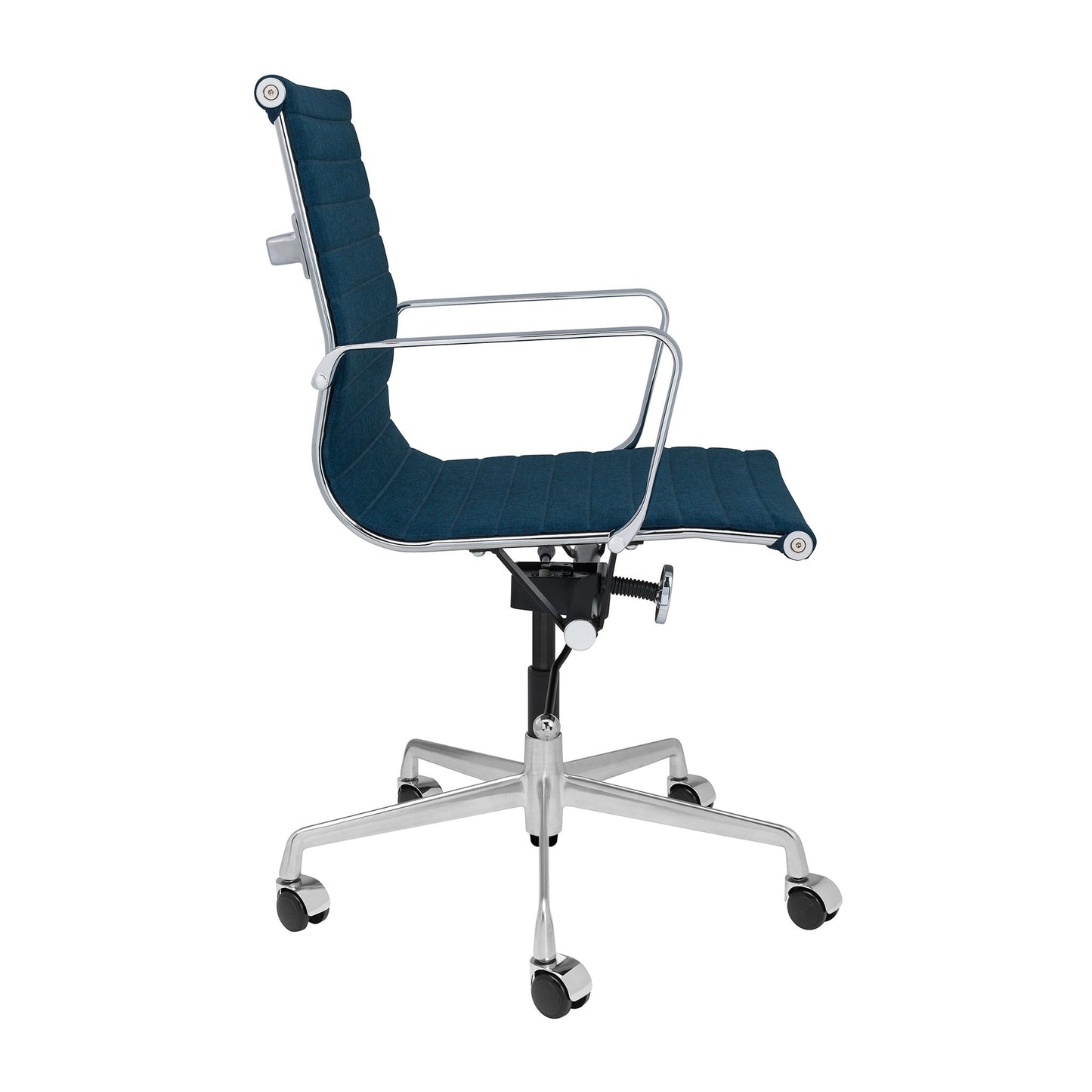 Classic SOHO Ribbed Management Chair (Dark Blue Fabric)