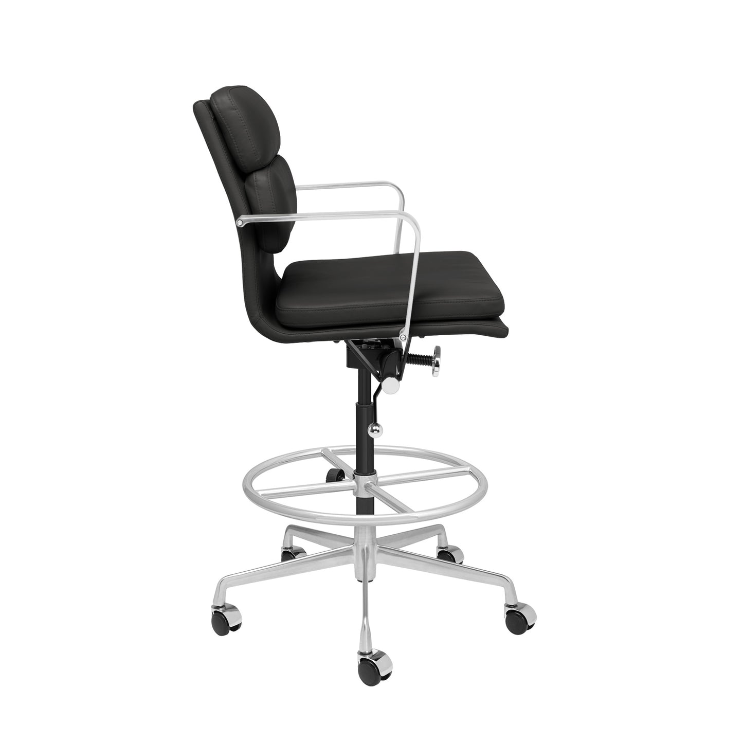 SHIPS MAY 17TH - SOHO II Padded Drafting Chair (Black)