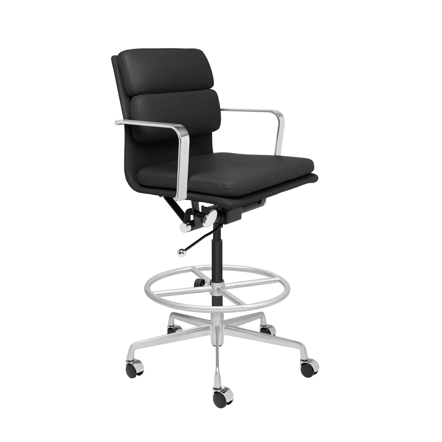 SHIPS MAY 17TH - SOHO II Padded Drafting Chair (Black)