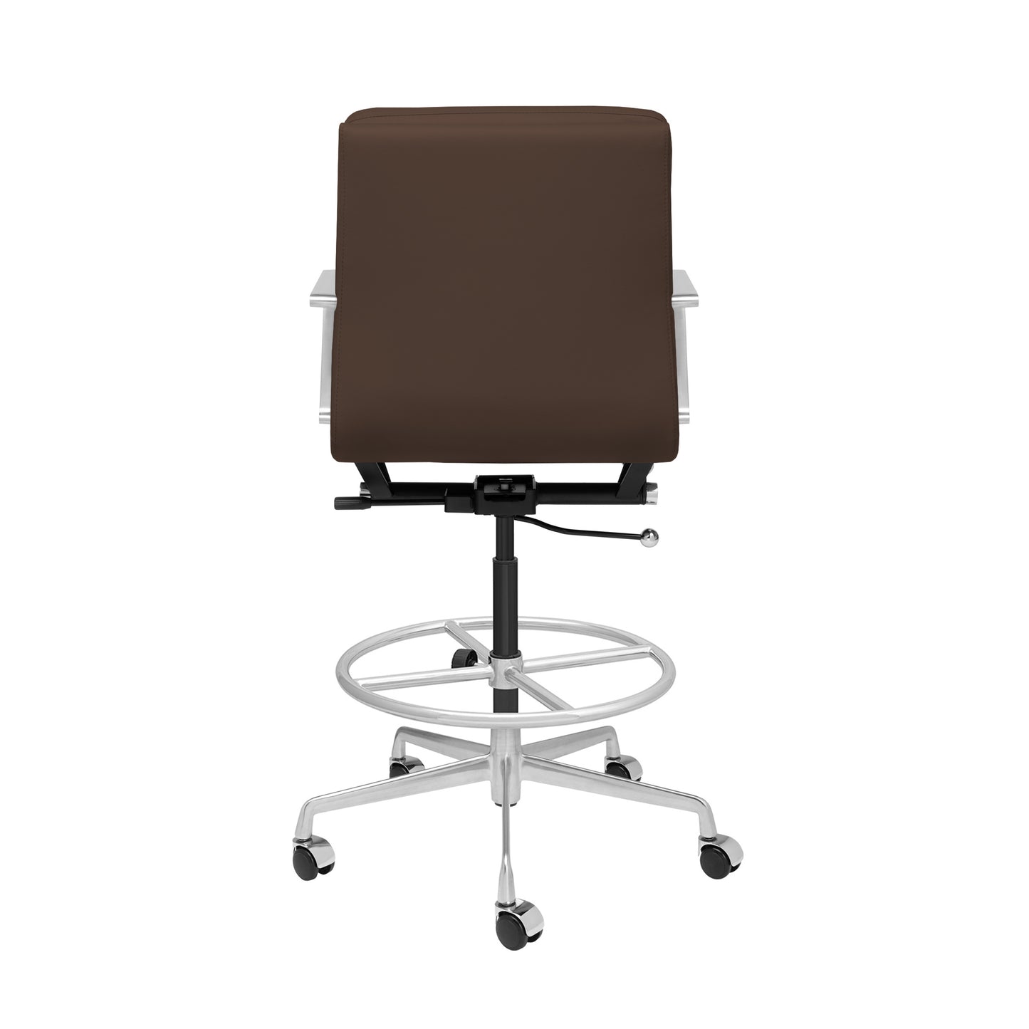 SHIPS MAY 17TH - SOHO II Padded Drafting Chair (Dark Brown)