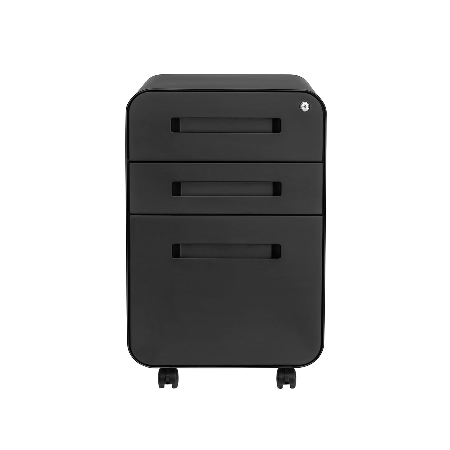 Stockpile Curve 3-Drawer File Cabinet (Black)