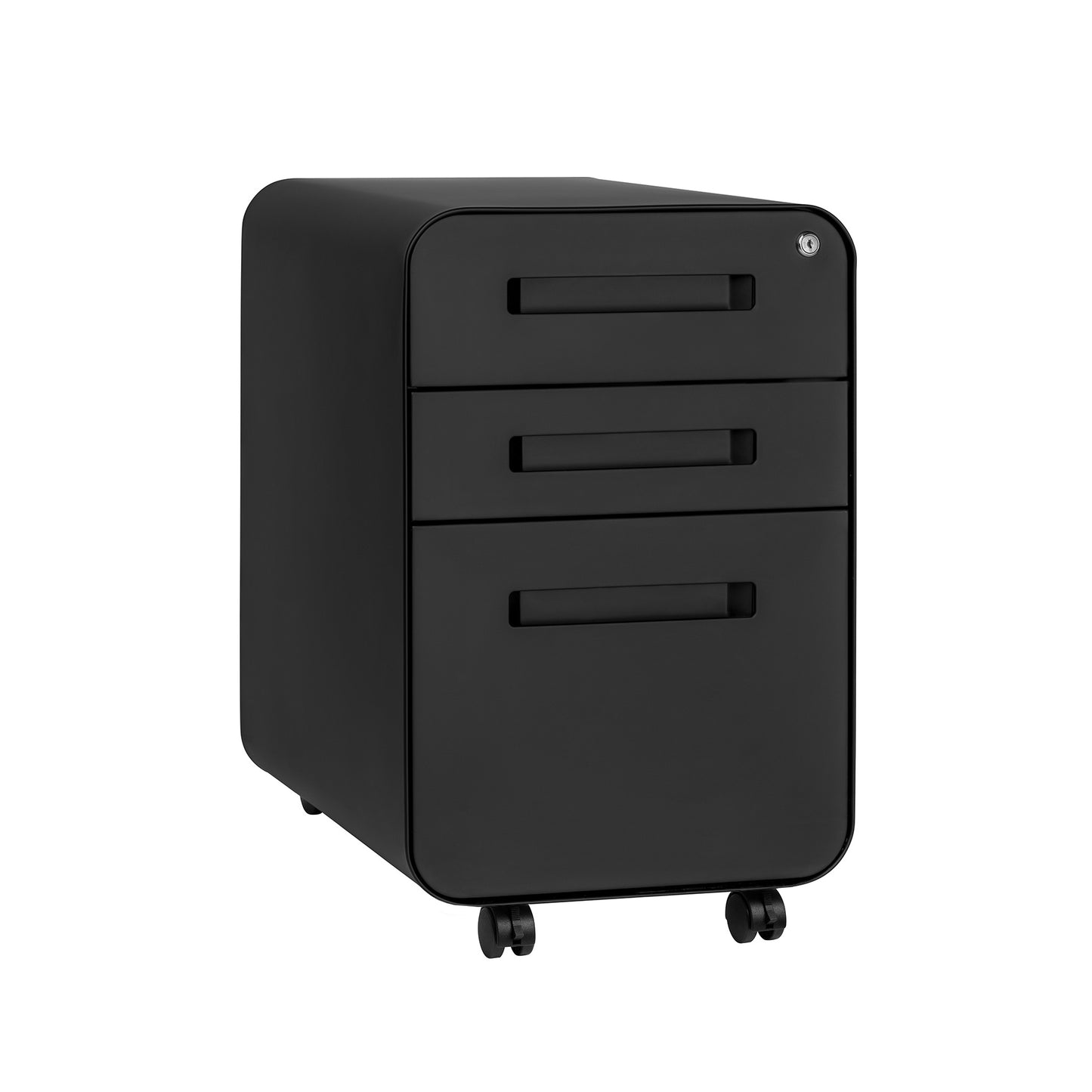 Stockpile Curve 3-Drawer File Cabinet (Black)