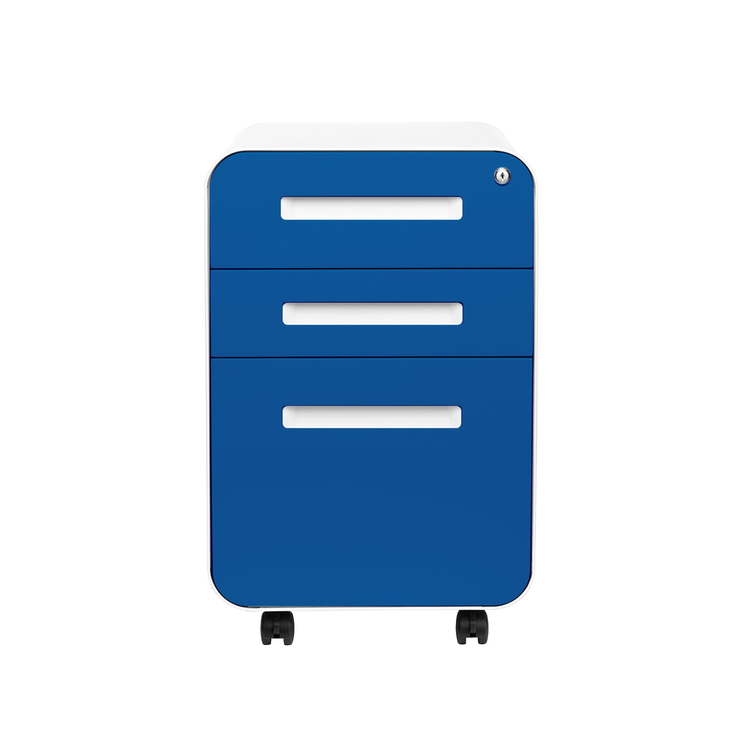 Stockpile Curve 3-Drawer File Cabinet (Blue Face)