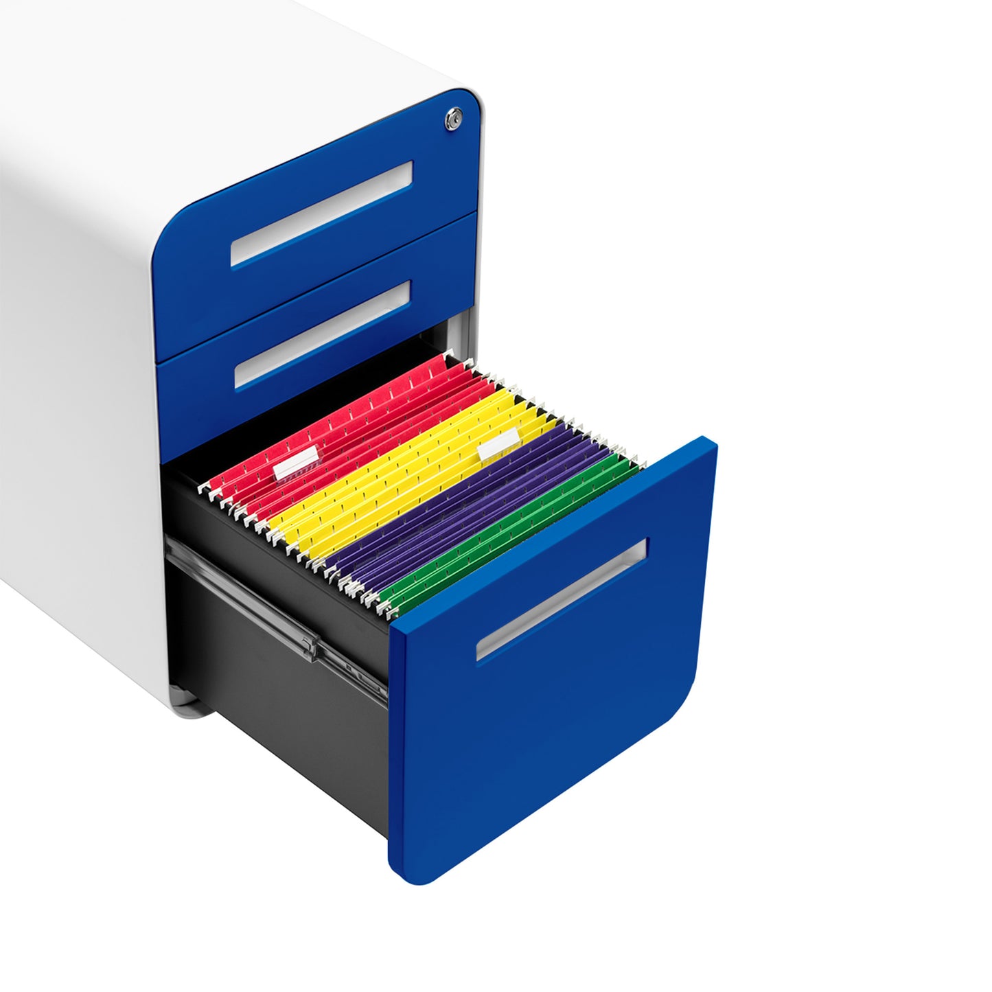 Stockpile Curve 3-Drawer File Cabinet (Blue Face)