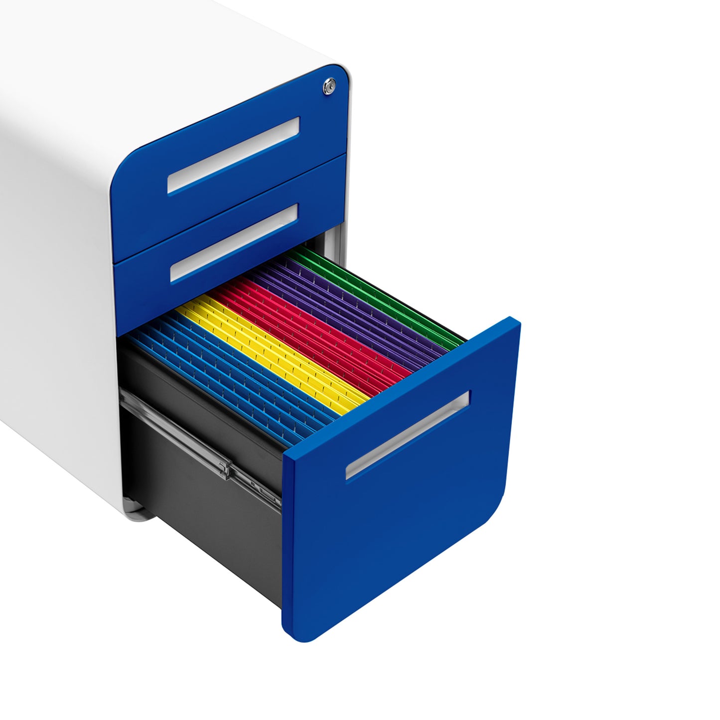 Stockpile Curve 3-Drawer File Cabinet (Blue Face)