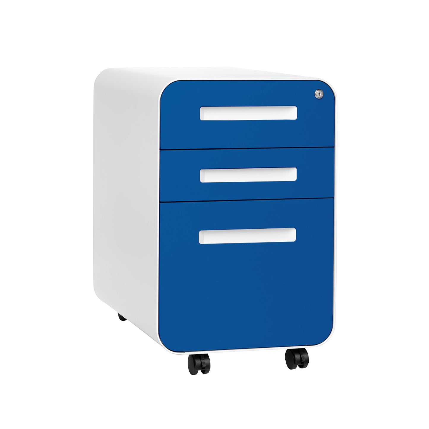 Stockpile Curve 3-Drawer File Cabinet (Blue Face)
