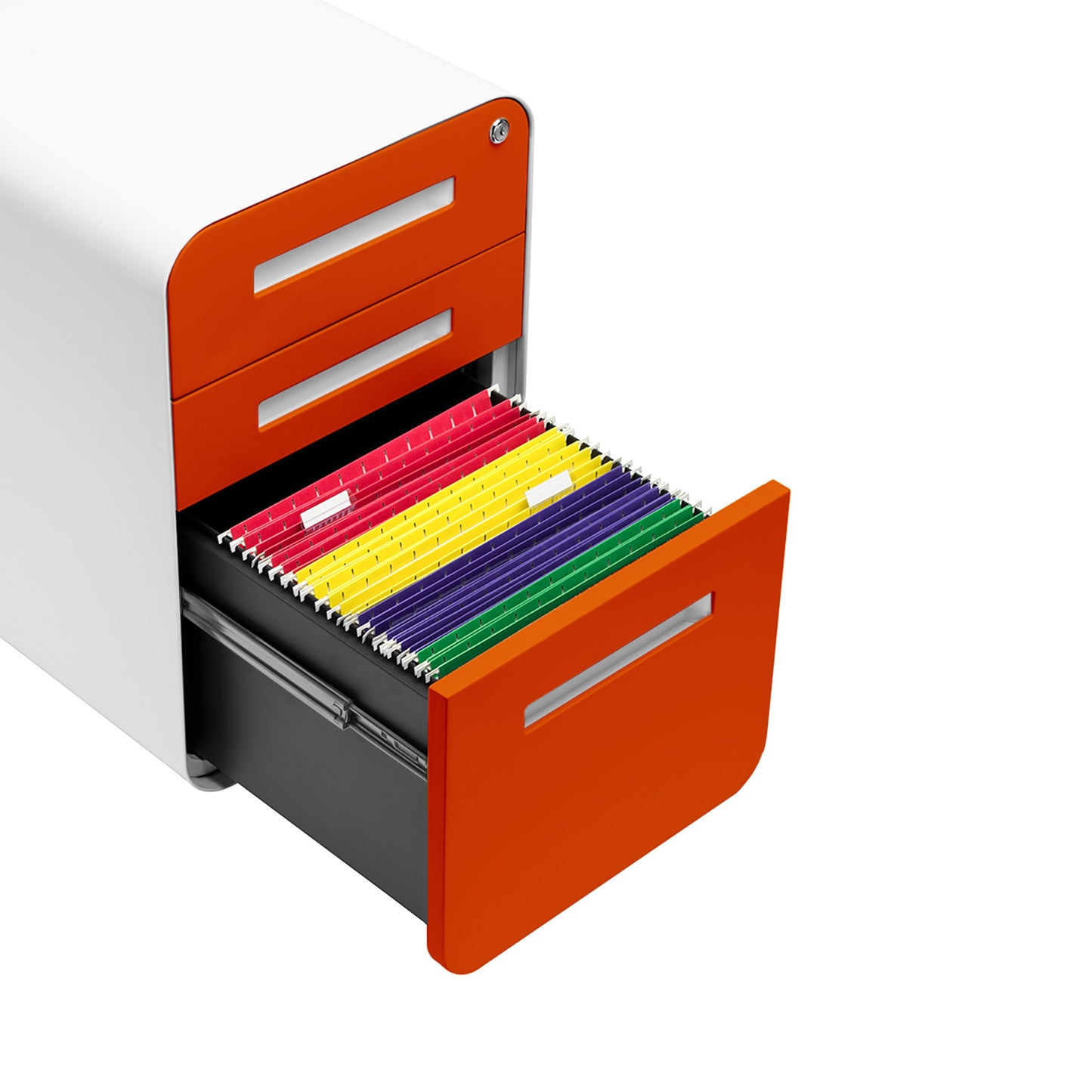 SHIPS MAY 20TH - Stockpile Curve 3-Drawer File Cabinet (Orange Face)