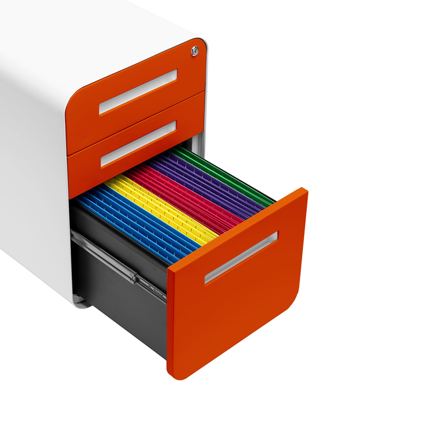 SHIPS MAY 20TH - Stockpile Curve 3-Drawer File Cabinet (Orange Face)
