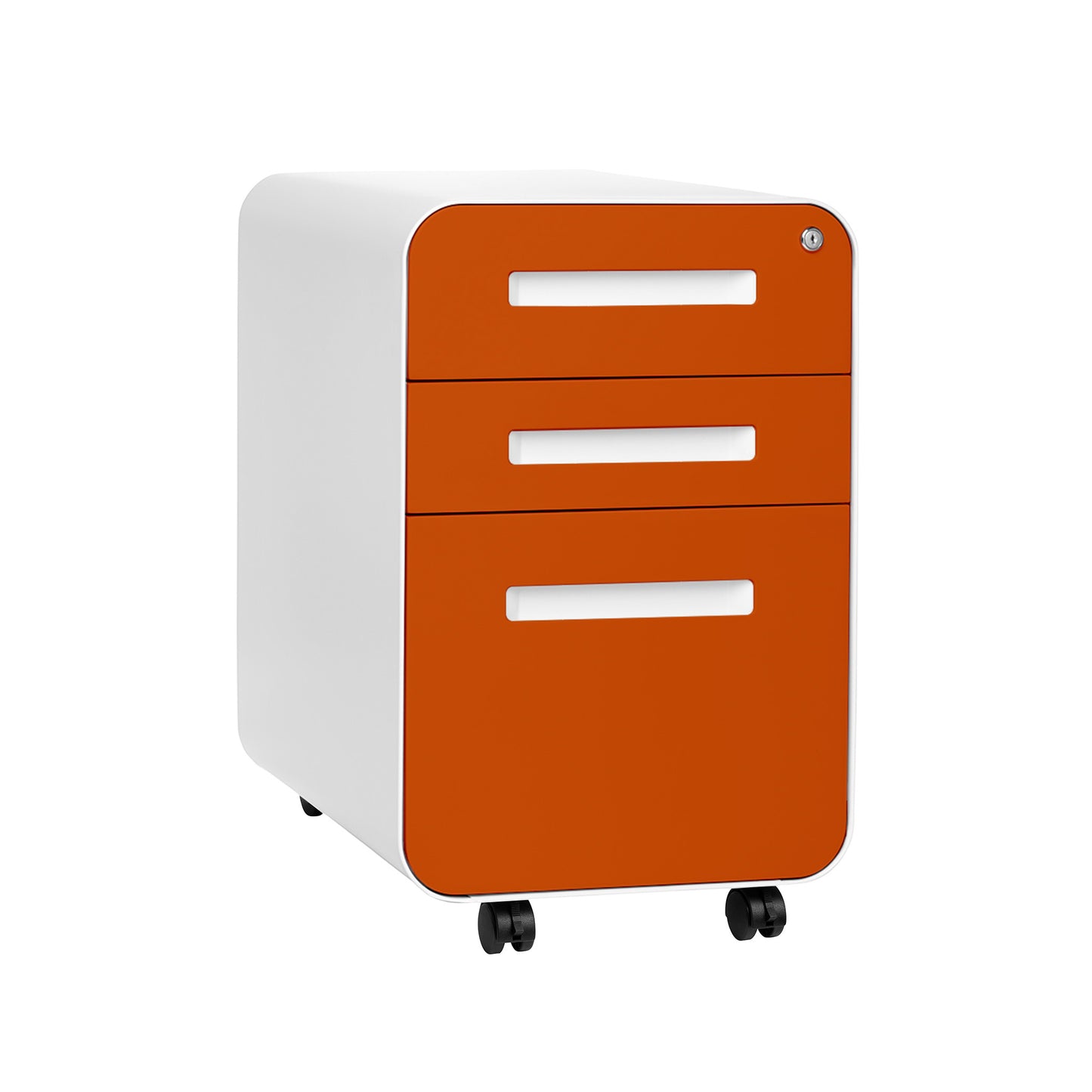 Stockpile Curve 3-Drawer File Cabinet (Orange Face)