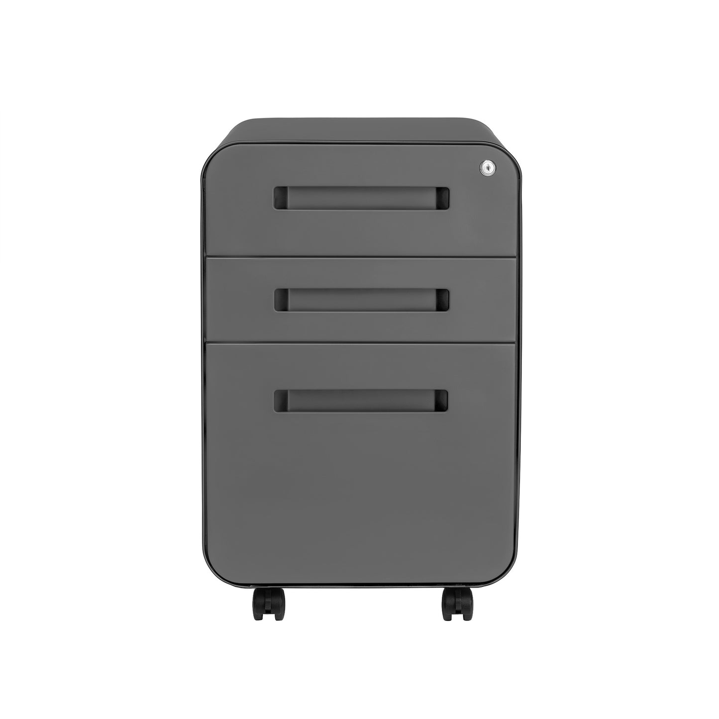 Stockpile Curve 3-Drawer File Cabinet (Dark Grey)