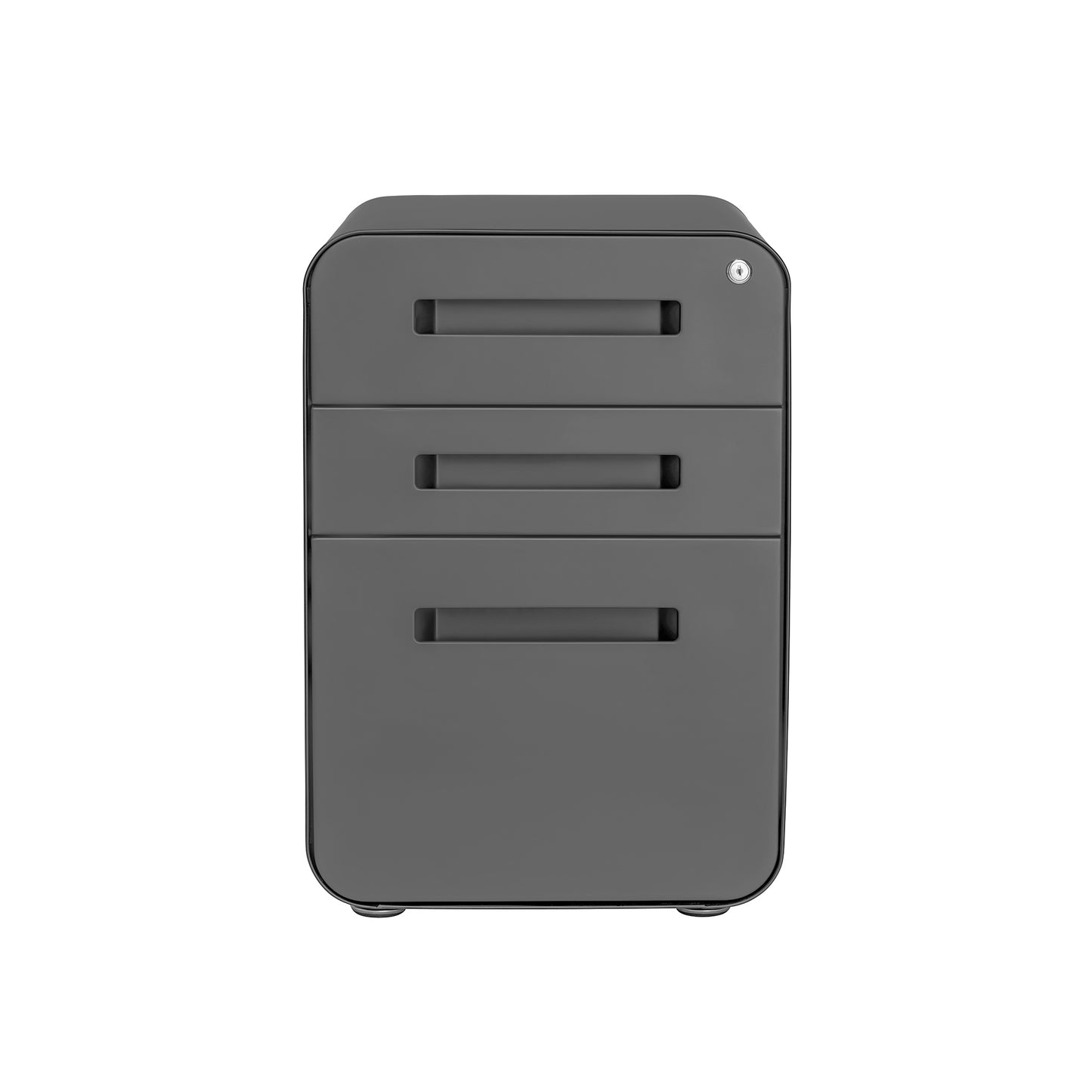 Stockpile Curve 3-Drawer File Cabinet (Dark Grey)