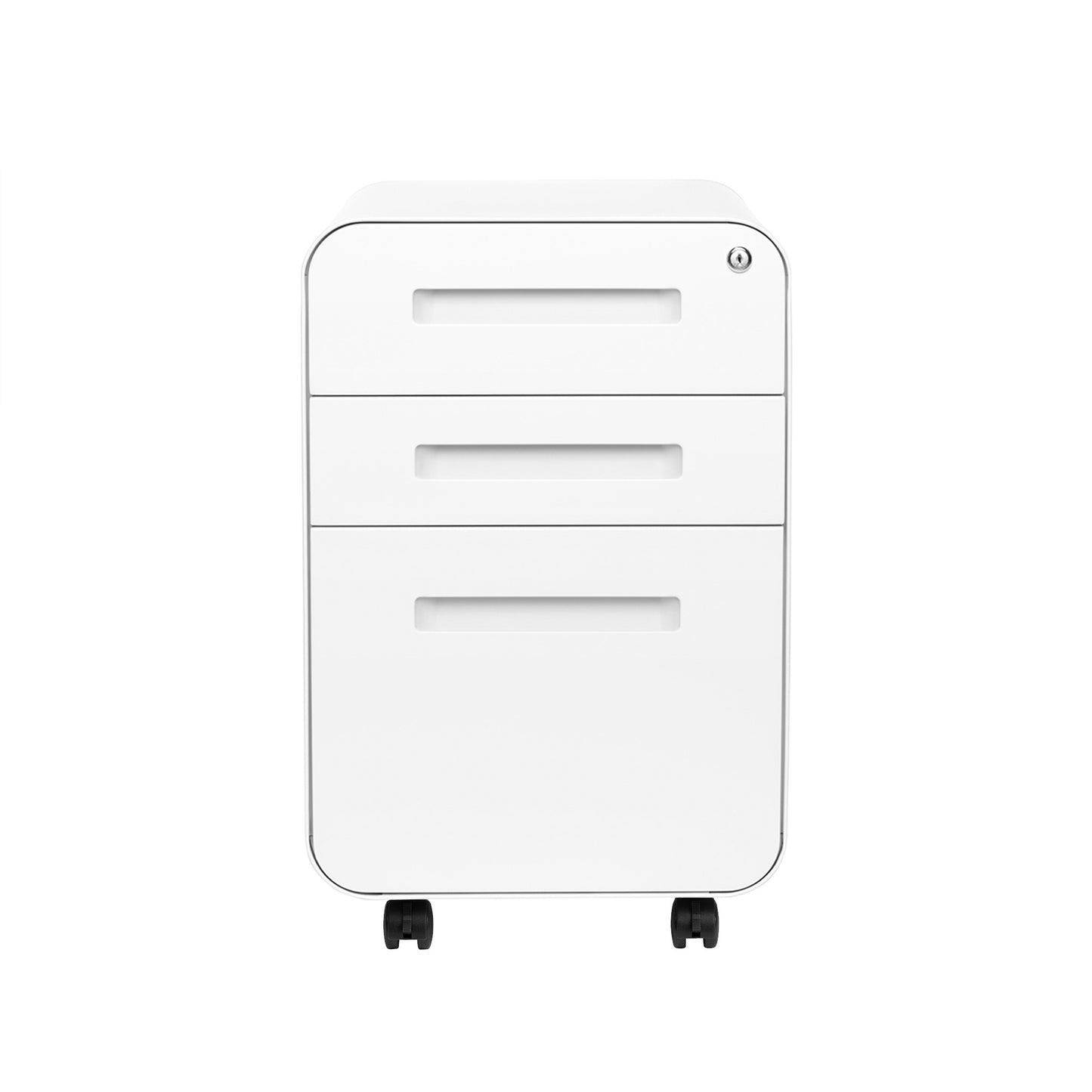 Stockpile Curve 3-Drawer File Cabinet (White)