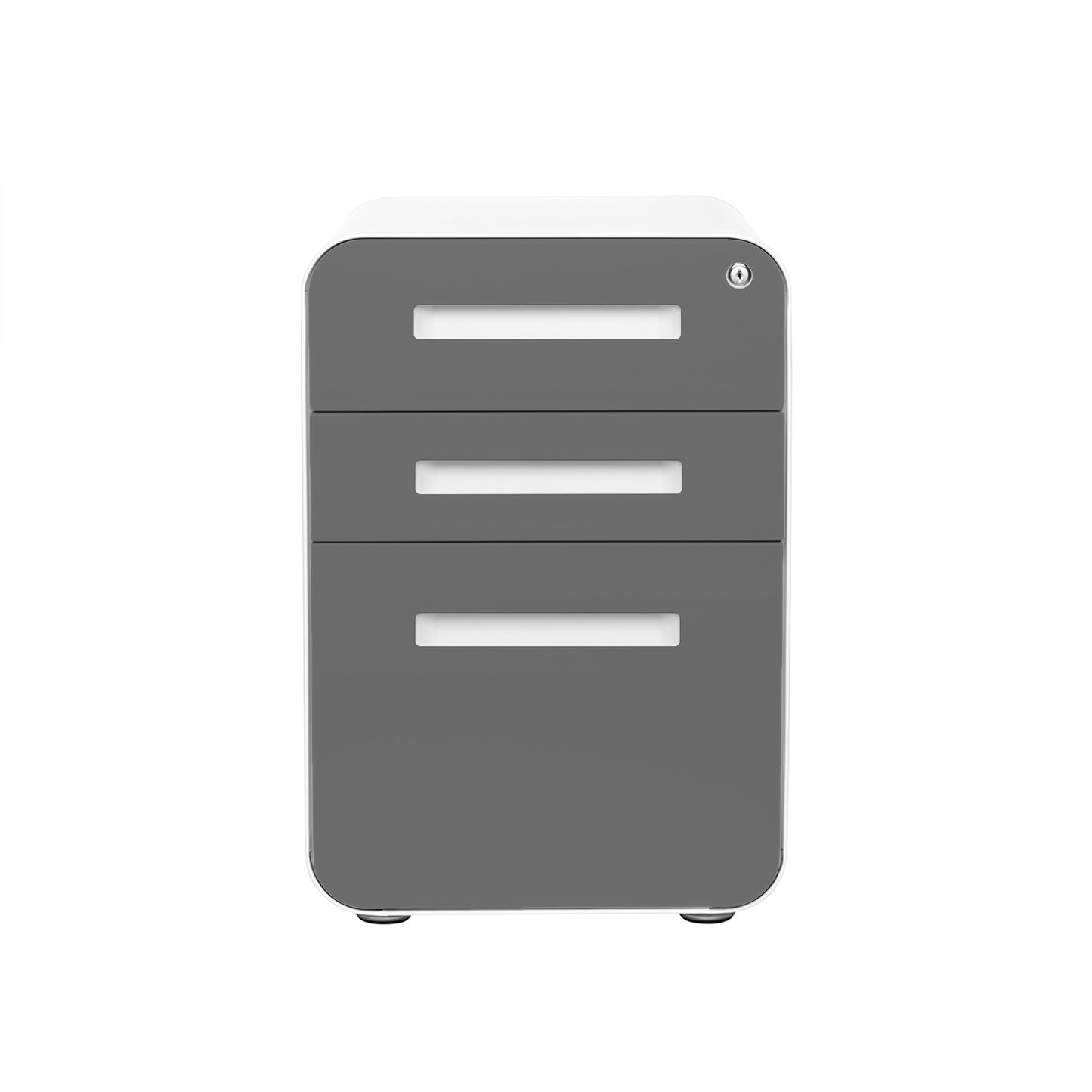 Stockpile Curve 3-Drawer File Cabinet (Dark Grey Face)