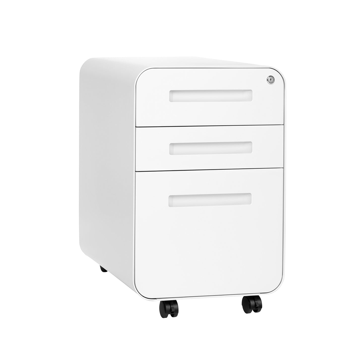 Stockpile Curve 3-Drawer File Cabinet (White)
