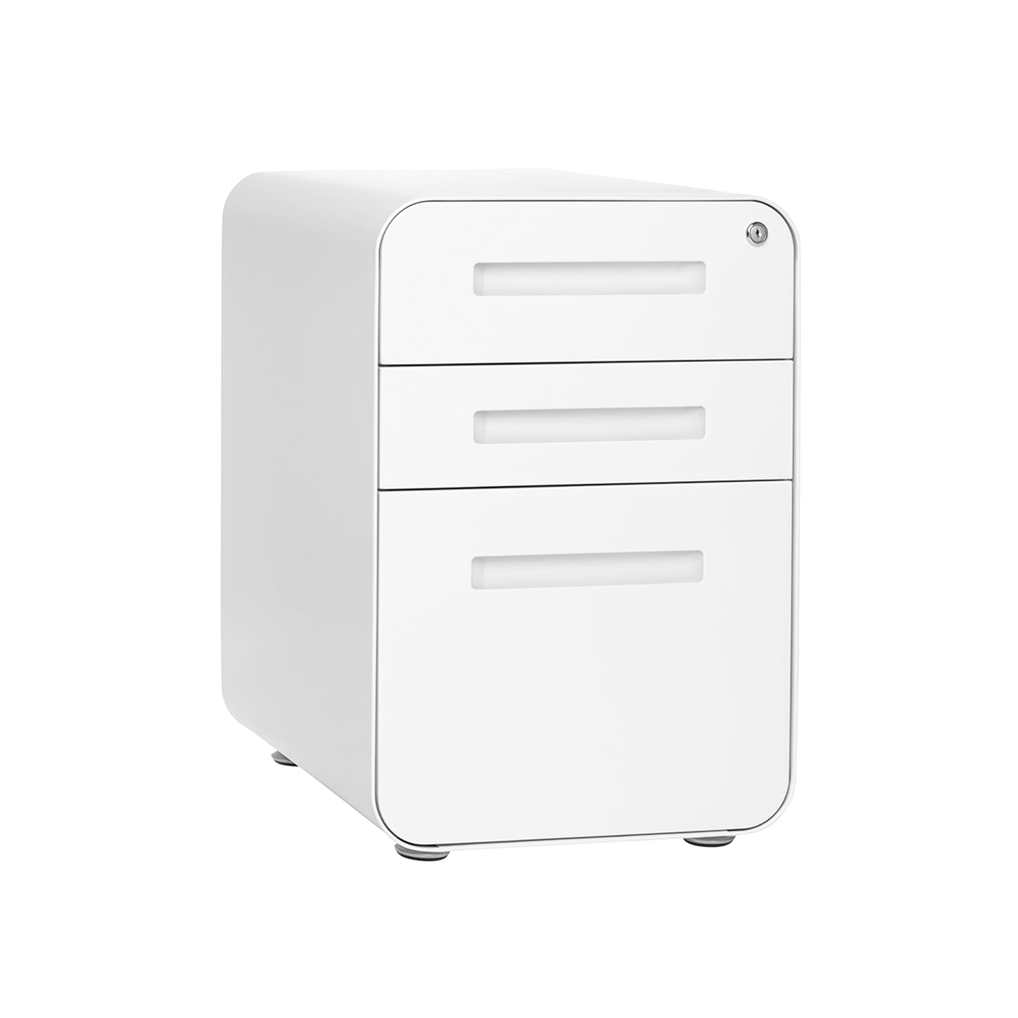 Stockpile Curve 3-Drawer File Cabinet (White)