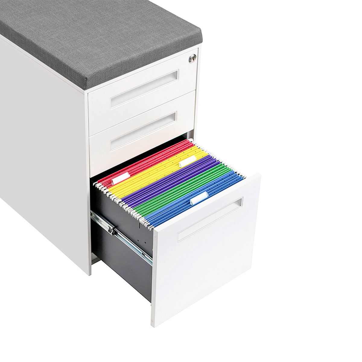 Stockpile Square Seat File Cabinet (White)