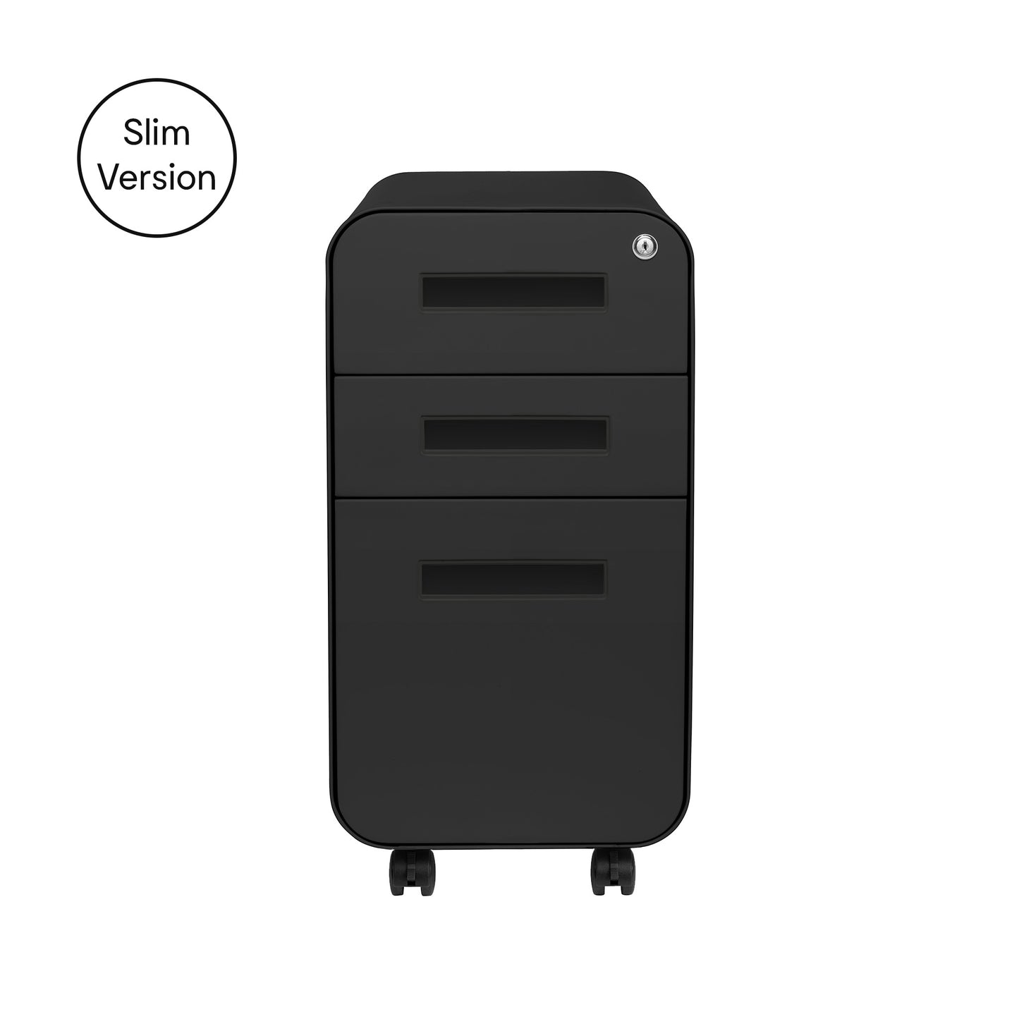 Stockpile Slim 3-Drawer File Cabinet (Black)