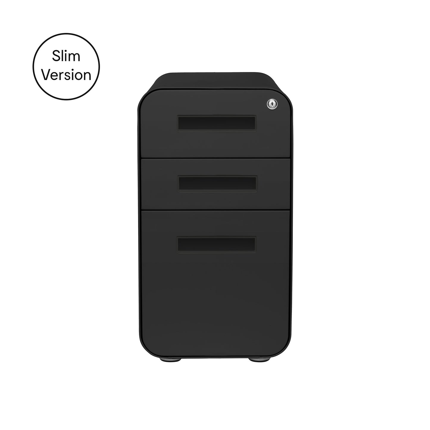Stockpile Slim 3-Drawer File Cabinet (Black)