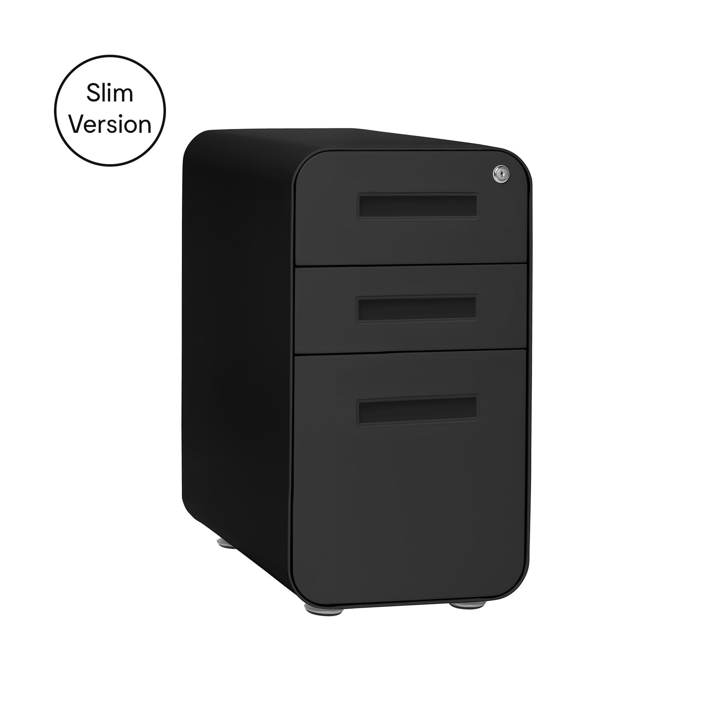 Stockpile Slim 3-Drawer File Cabinet (Black)