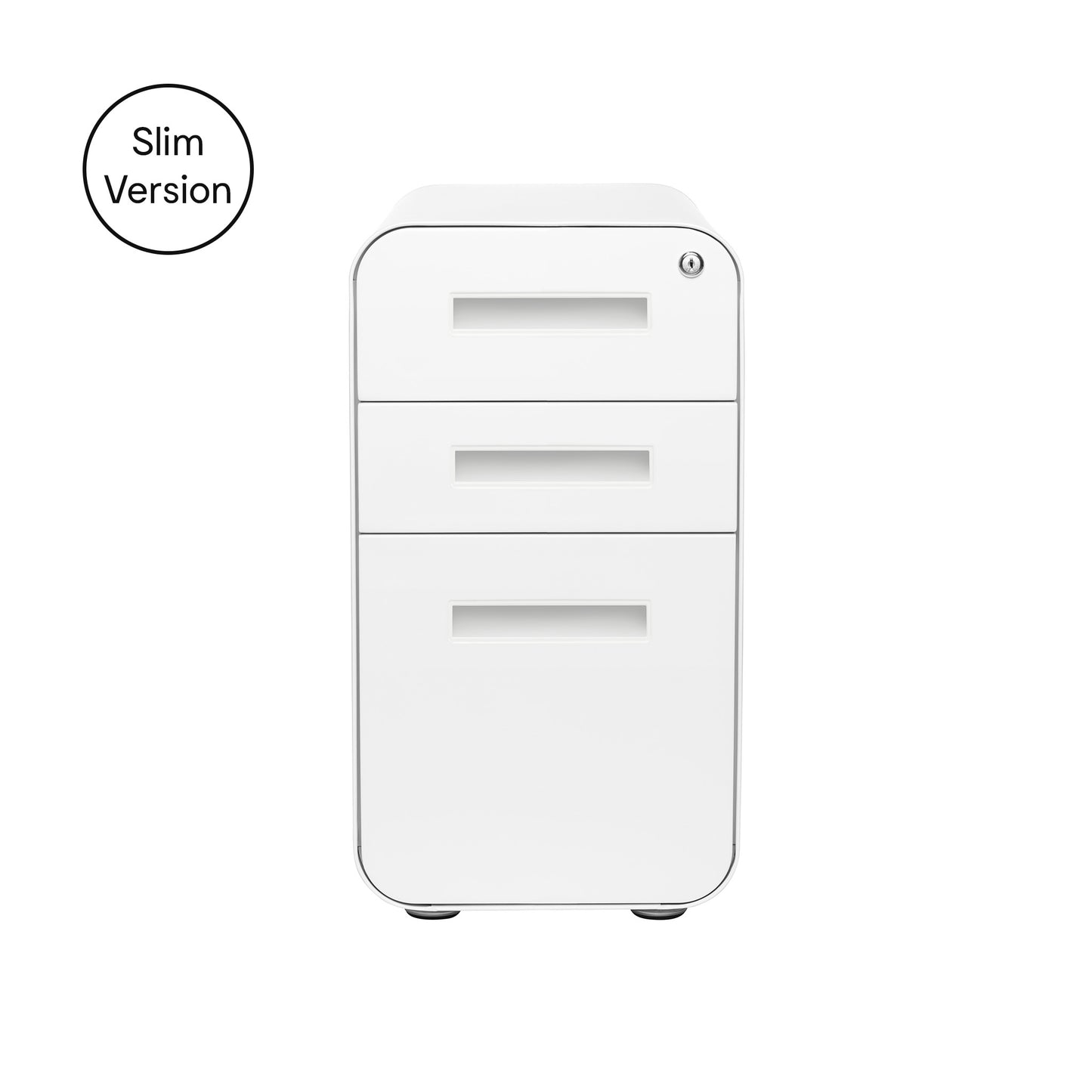 Stockpile Slim 3-Drawer File Cabinet (White)