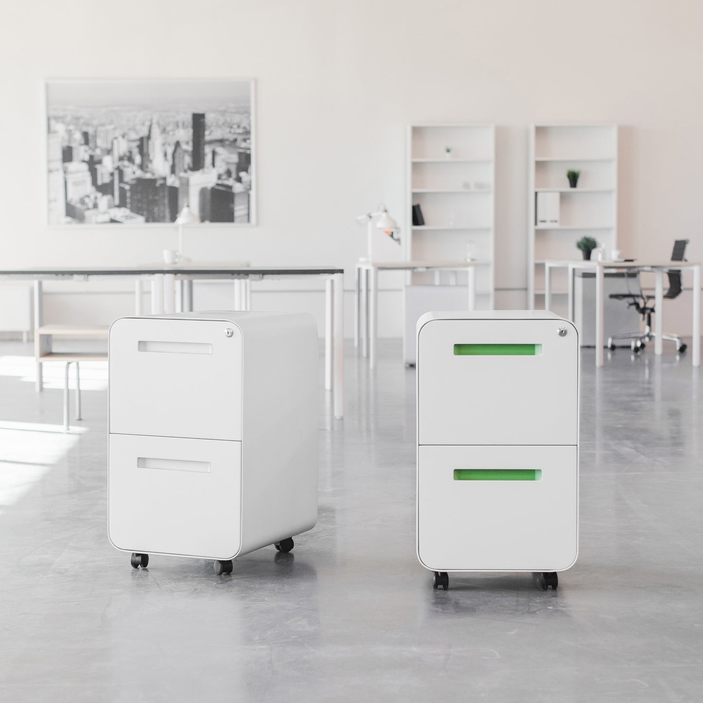 Stockpile Curve 2-Drawer File Cabinet (White)