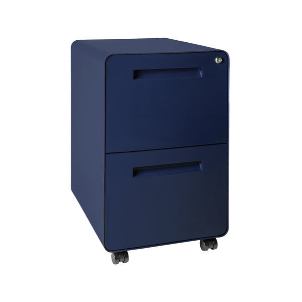 【J29302】Fab Groove / Atlantic Blue Stockpile Curve 2-Drawer File Cabinet (Navy Blue) – Laura Furniture