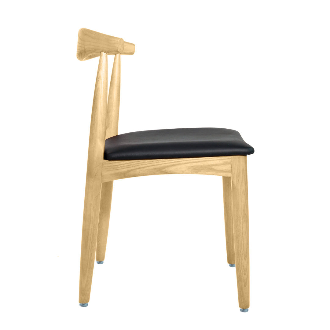Kennedy Elbow Chair (Ash/Italian Leather)
