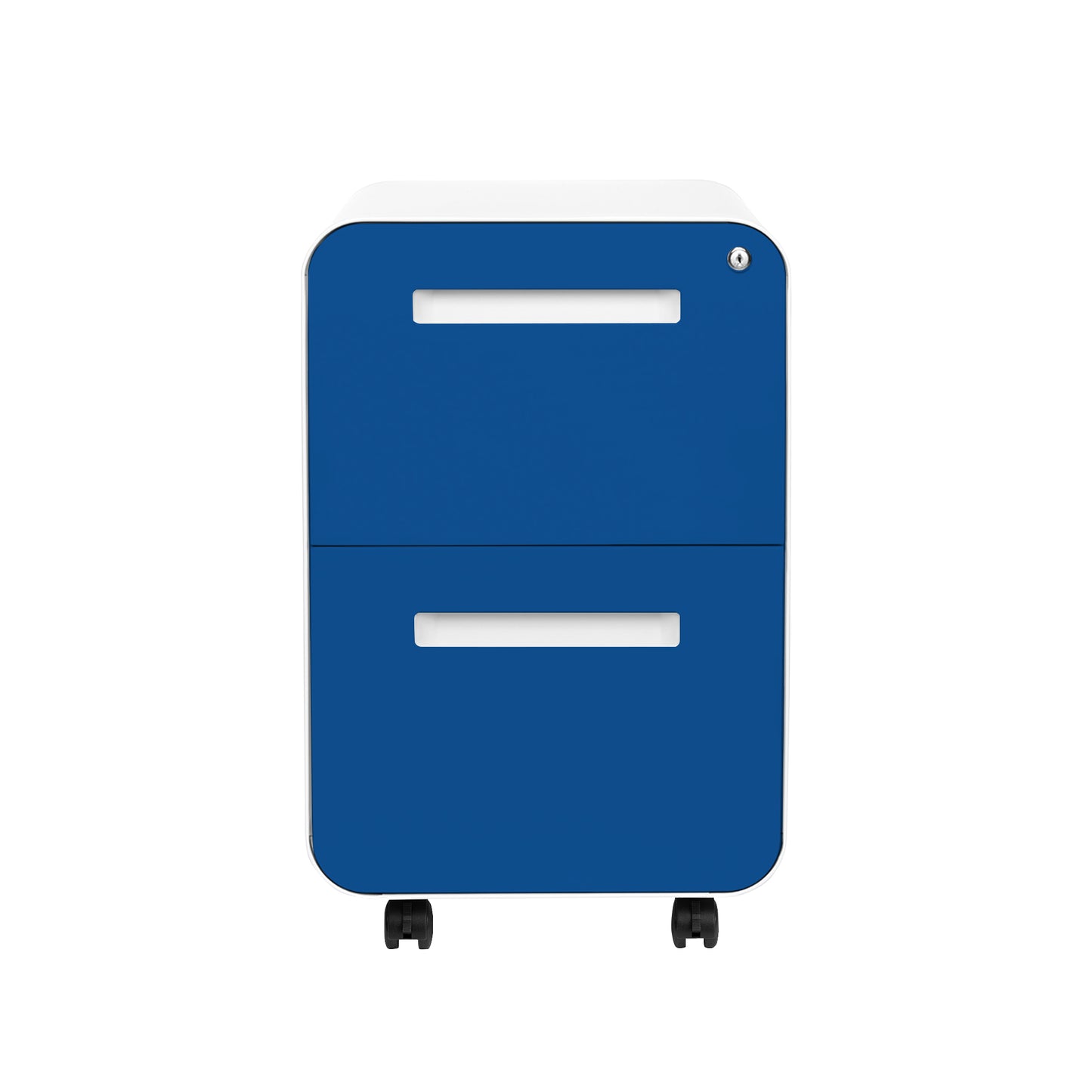 Stockpile Curve 2-Drawer File Cabinet (Blue Faceplate)