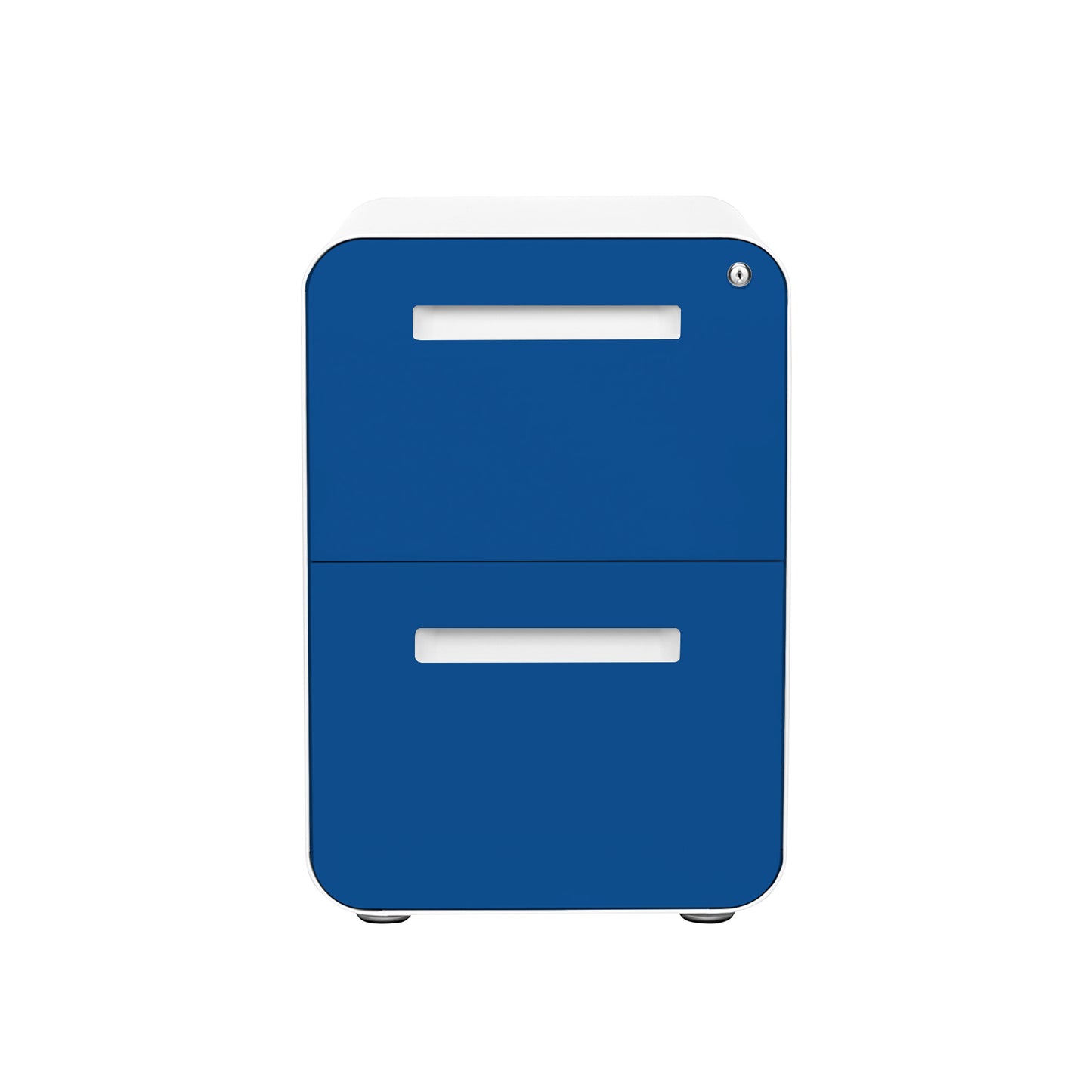 Stockpile Curve 2-Drawer File Cabinet (Blue Faceplate)