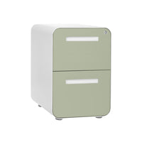 Stockpile Curve 2-Drawer File Cabinet (Sage Green Face)
