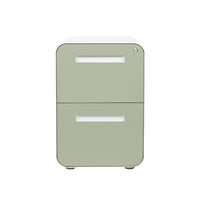 Stockpile Curve 2-Drawer File Cabinet (Sage Green Face)