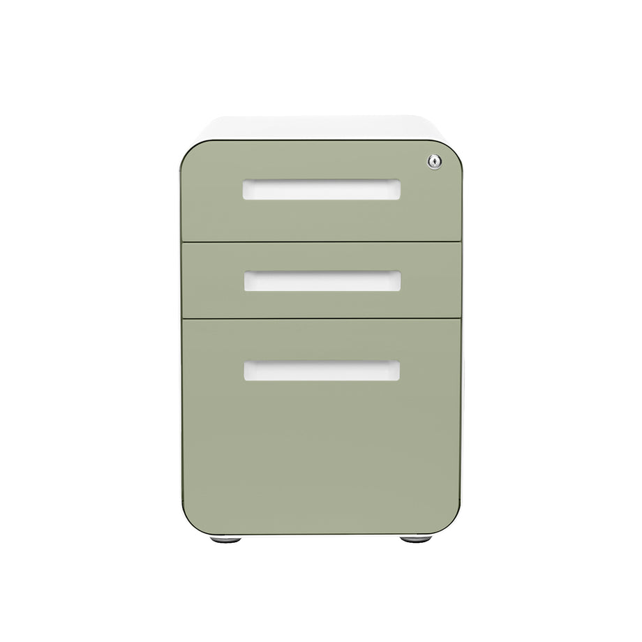 Stockpile Curve 3-Drawer File Cabinet (Sage Green Face)