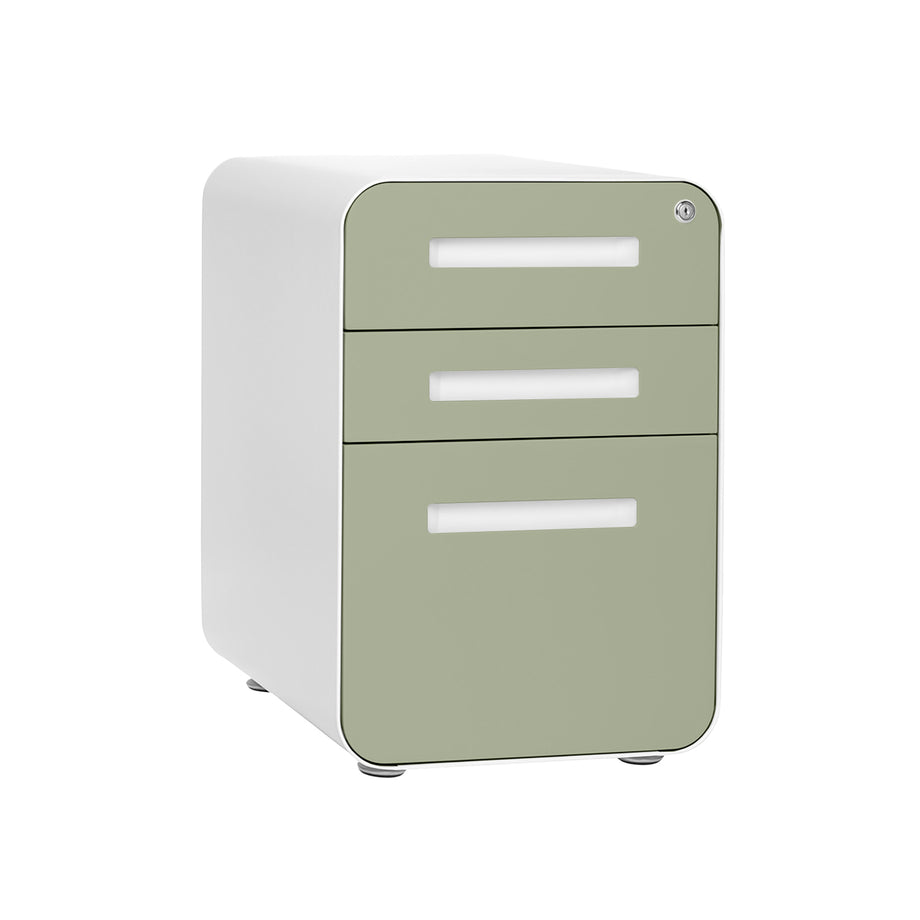 Stockpile Curve 3-Drawer File Cabinet (Sage Green Face)