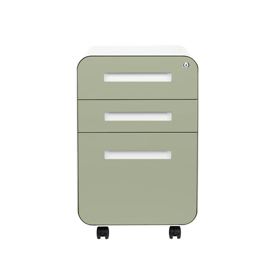 Stockpile Curve 3-Drawer File Cabinet (Sage Green Face)