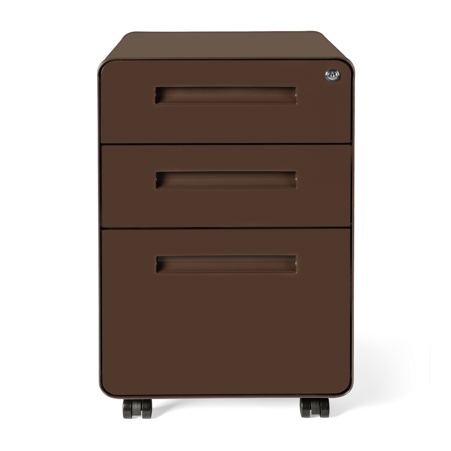 Stockpile Curve 3-Drawer File Cabinet (Dark Brown)