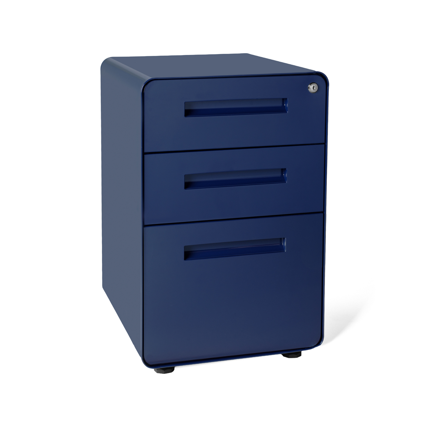 Stockpile Curve 3-Drawer File Cabinet (Navy Blue)