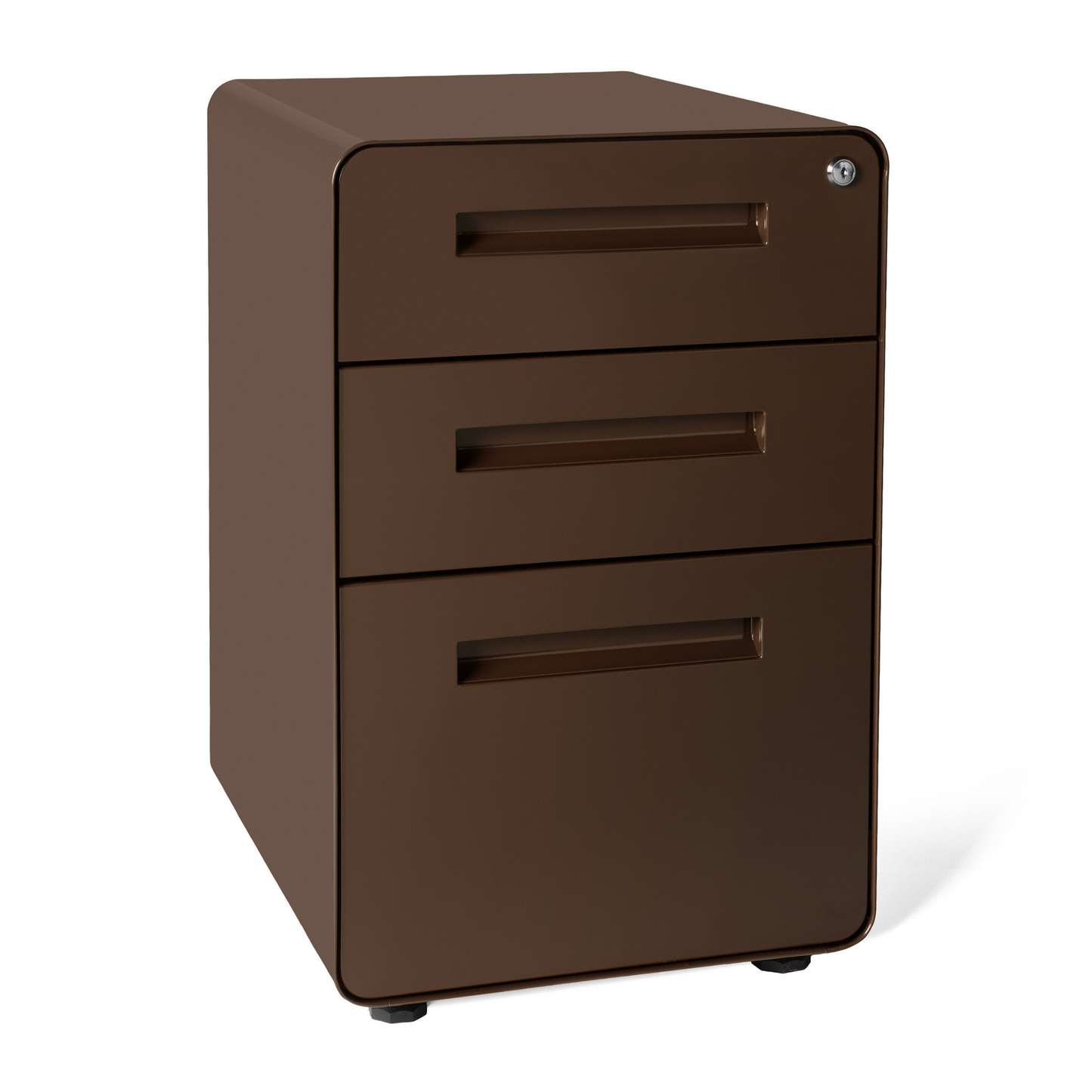 Stockpile Curve 3-Drawer File Cabinet (Dark Brown)
