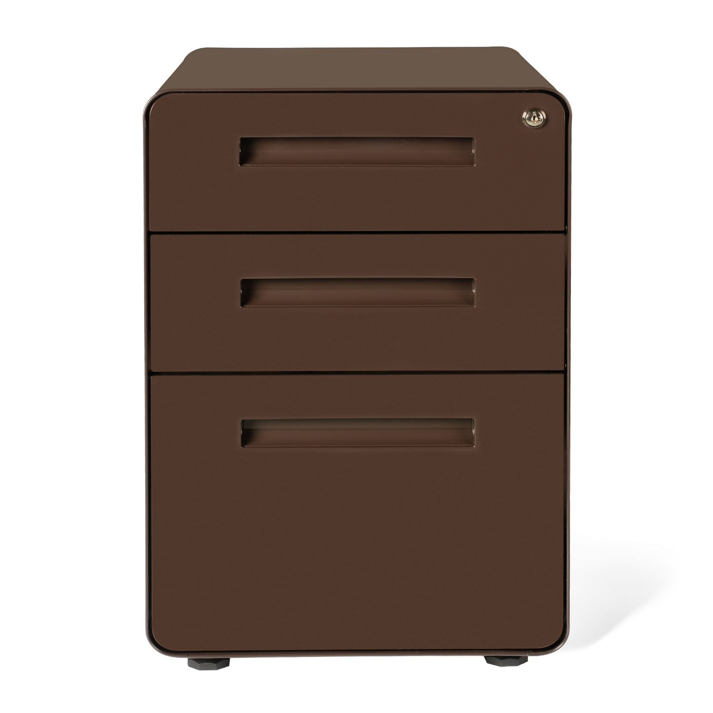 Stockpile Curve 3-Drawer File Cabinet (Dark Brown)