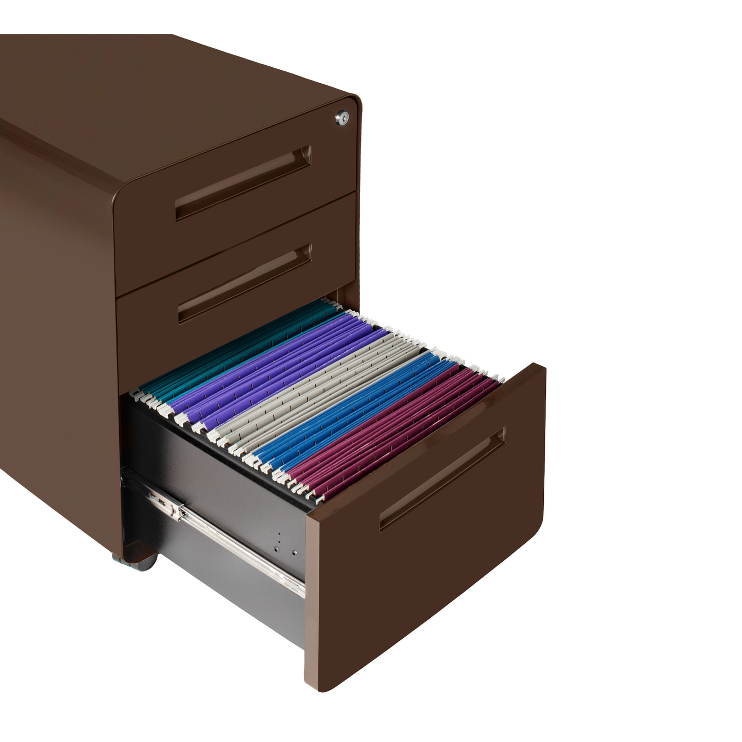 Stockpile Curve 3-Drawer File Cabinet (Dark Brown)