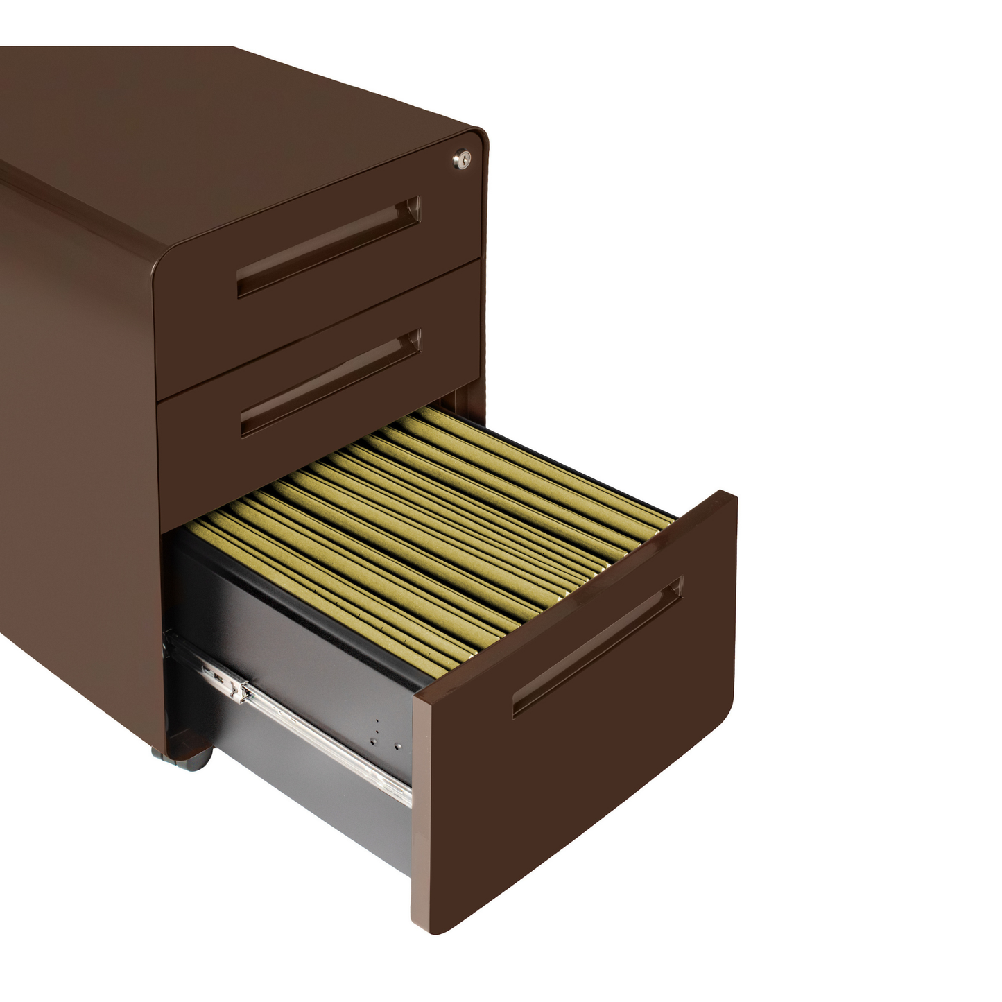 Stockpile Curve 3-Drawer File Cabinet (Dark Brown)