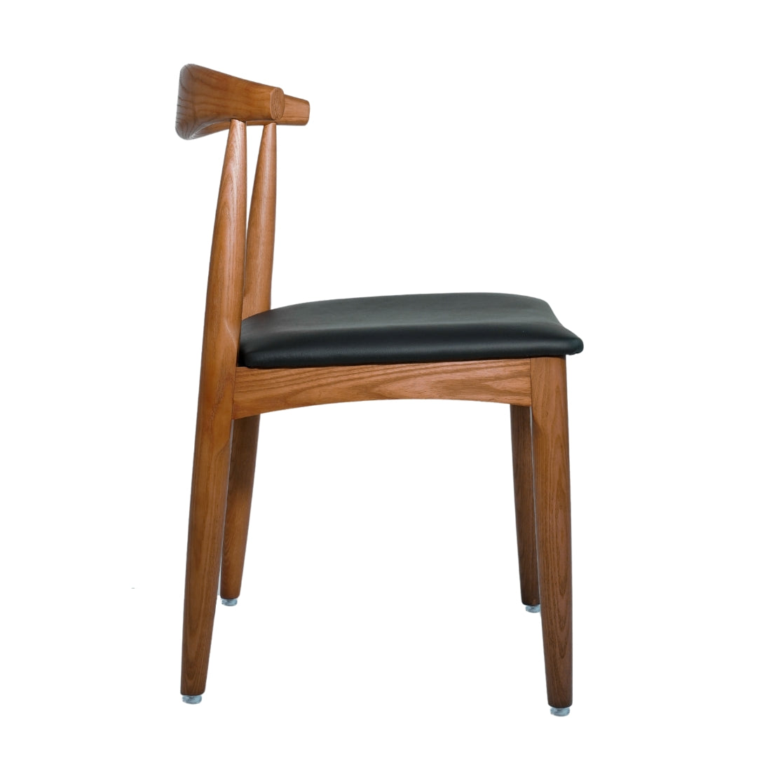 Kennedy Elbow Chair (Walnut/Italian Leather)