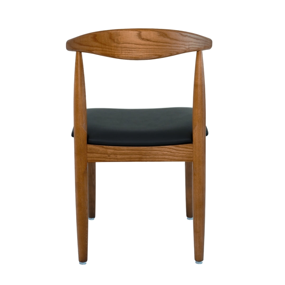 Kennedy Elbow Chair (Dark Walnut/Italian Leather)