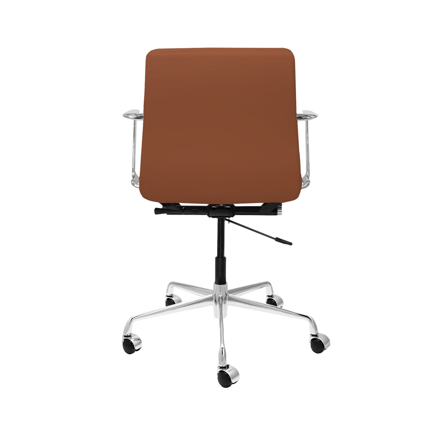 Pacific Padded Office Chair (Brown Italian Leather)