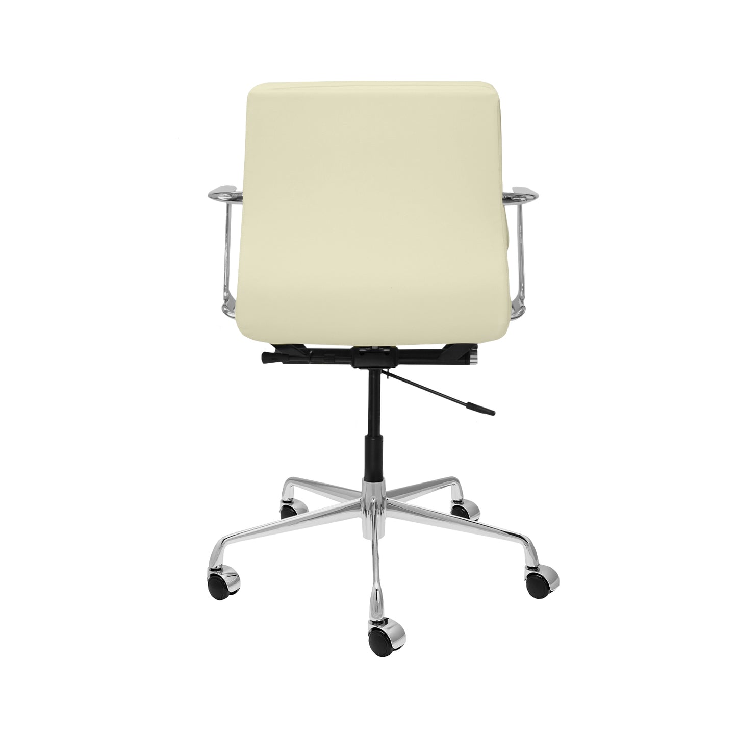 Pacific Padded Office Chair (Ivory Italian Leather)