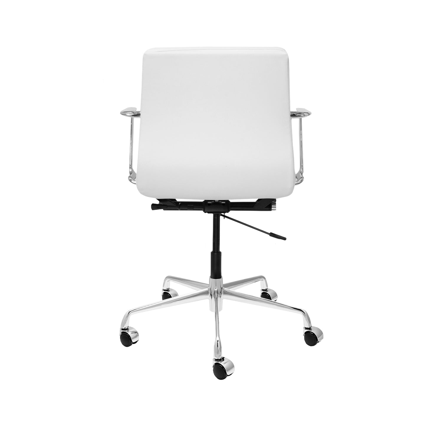 Pacific Padded Office Chair (White Italian Leather)