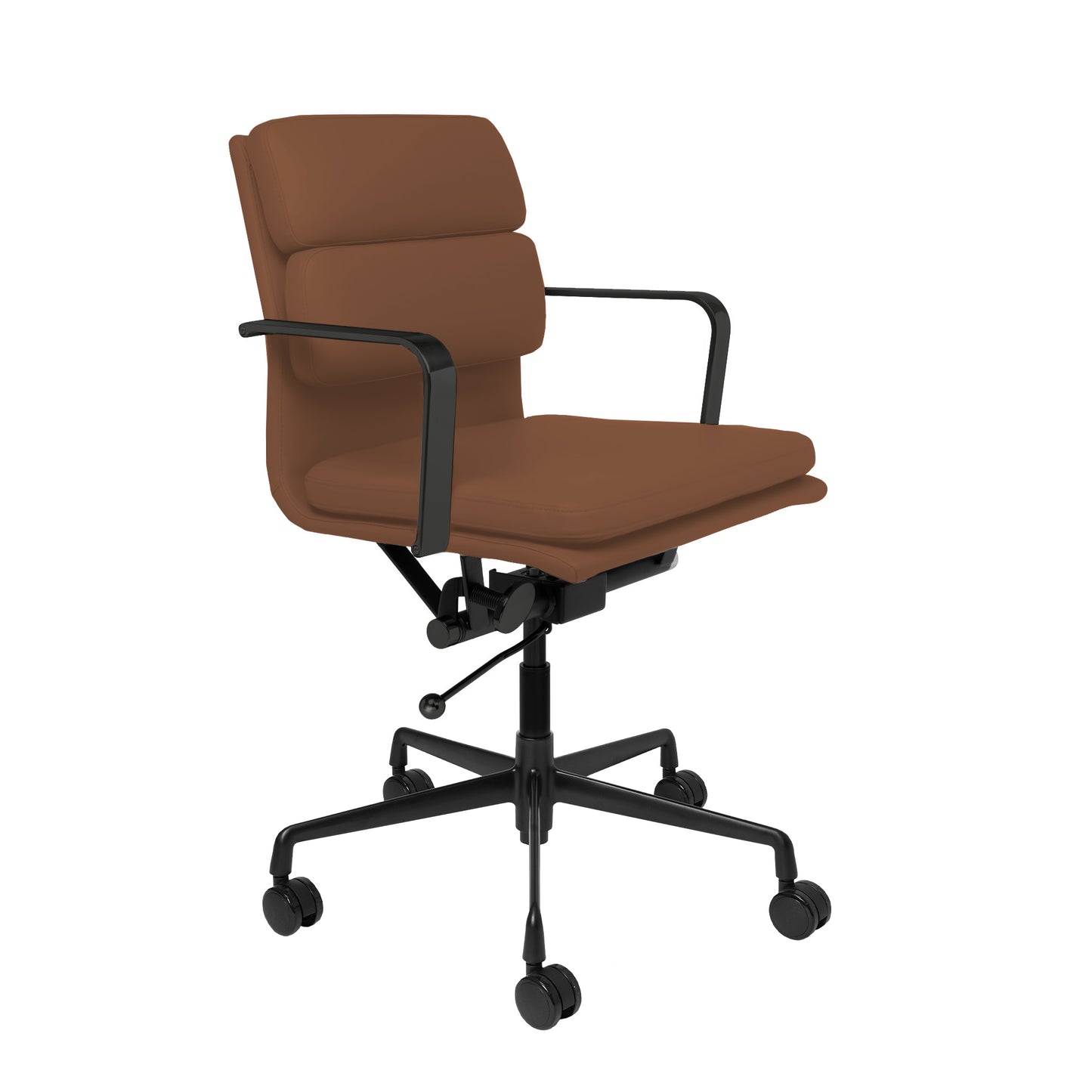 SOHO II Padded Management Chair (Black Frame/Brown)