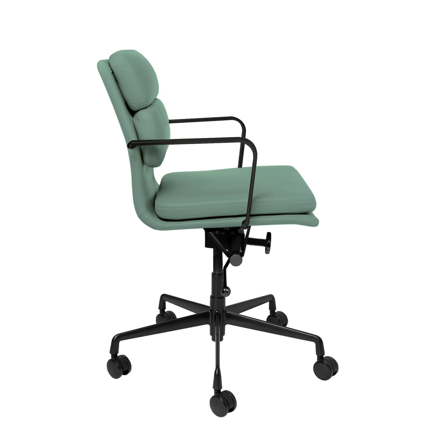 SOHO II Padded Management Chair (Black Frame/Sage Green)