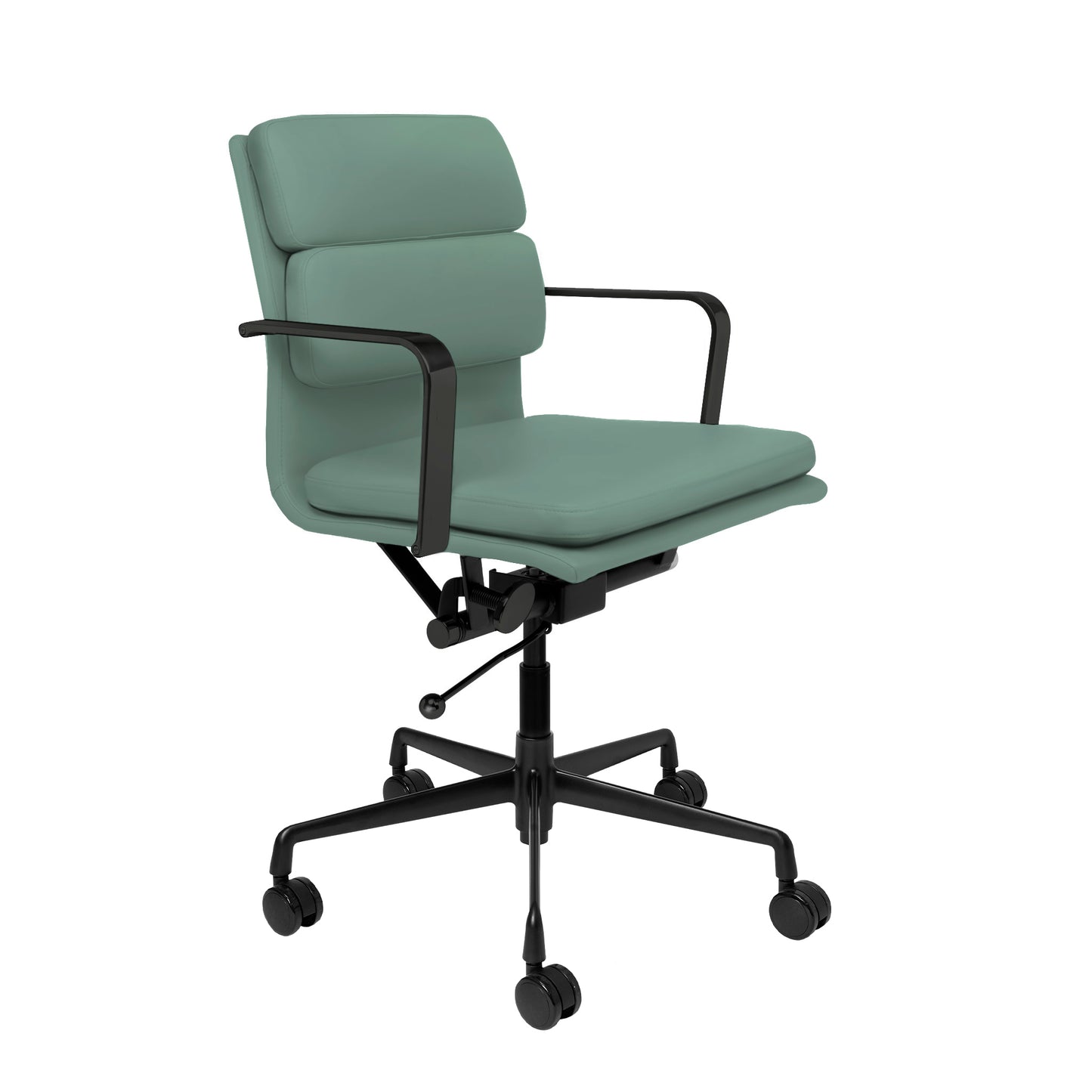 SOHO II Padded Management Chair (Black Frame/Sage Green)